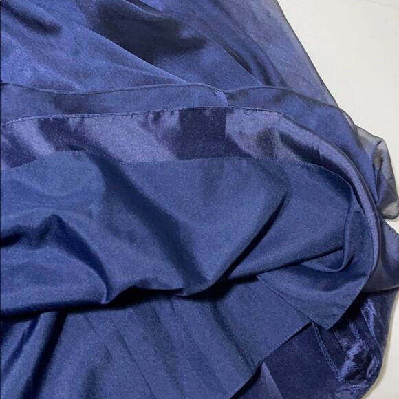 BELSOIE Womens 10 Blue Chiffon Gown / Prom Dress - Picture 6 of 6